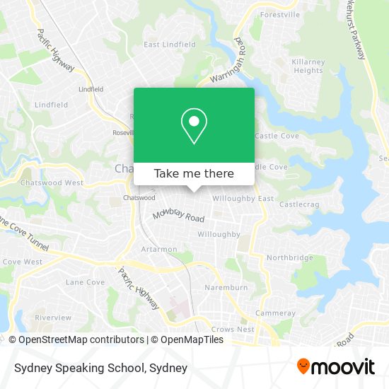 Mapa Sydney Speaking School