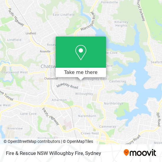 Fire & Rescue NSW Willoughby Fire map