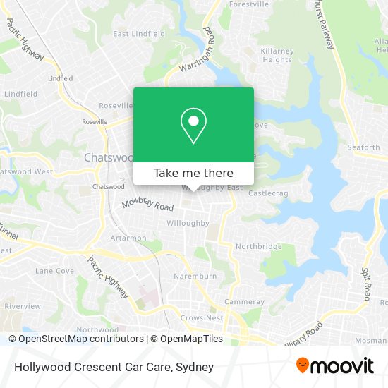 Hollywood Crescent Car Care map