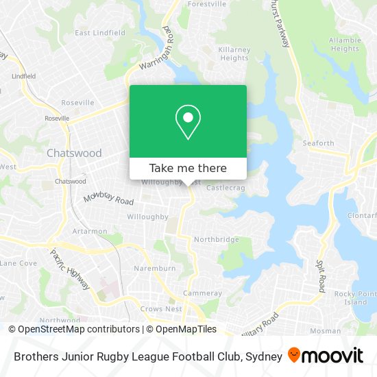 Brothers Junior Rugby League Football Club map