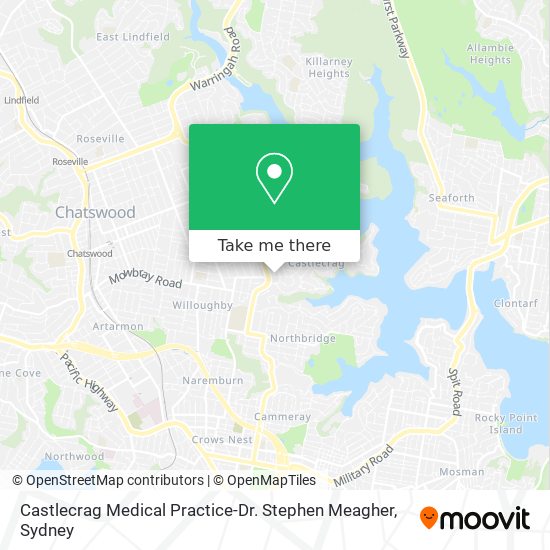 Castlecrag Medical Practice-Dr. Stephen Meagher map