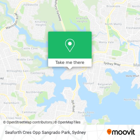 Seaforth Cres Opp Sangrado Park map