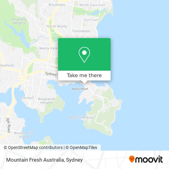 Mountain Fresh Australia map