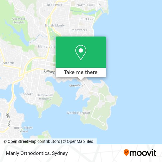 Manly Orthodontics map