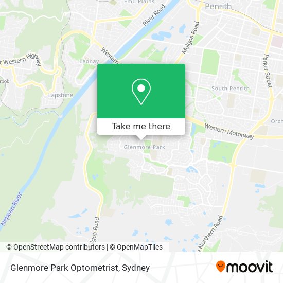 Mapa Glenmore Park Optometrist