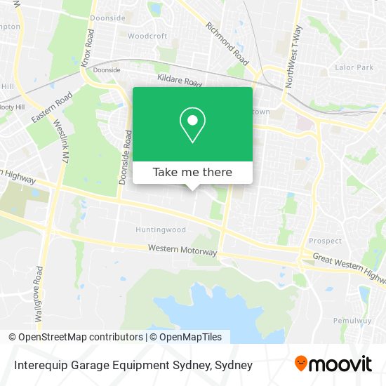 Interequip Garage Equipment Sydney map