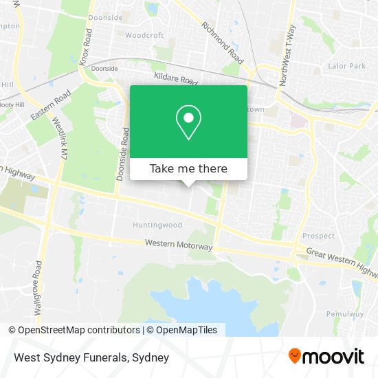 West Sydney Funerals map