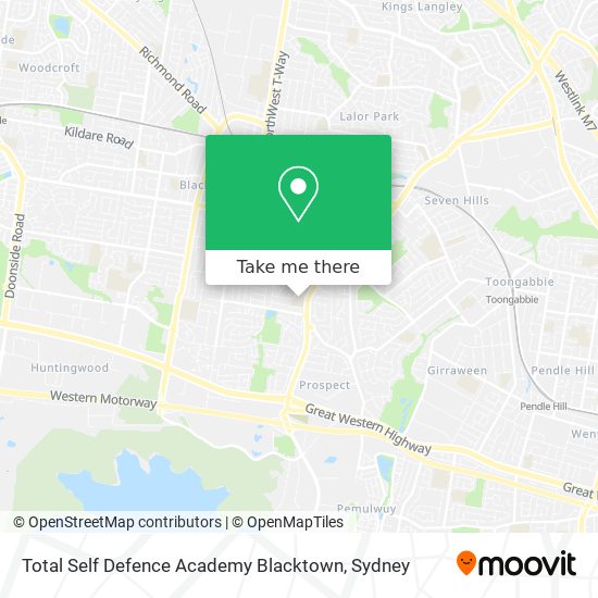 Total Self Defence Academy Blacktown map