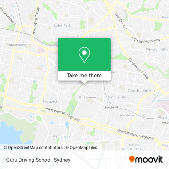 Guru Driving School map