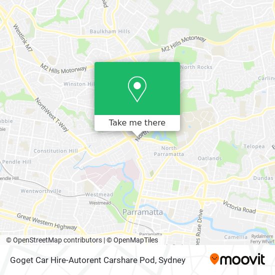 Goget Car Hire-Autorent Carshare Pod map