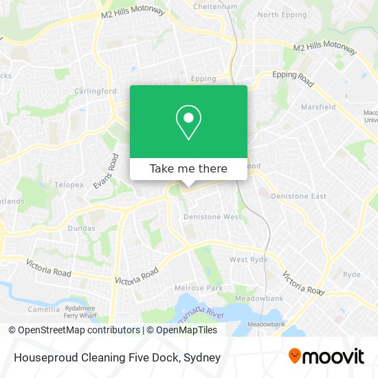 Mapa Houseproud Cleaning Five Dock