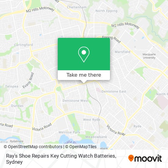 Ray's Shoe Repairs Key Cutting Watch Batteries map