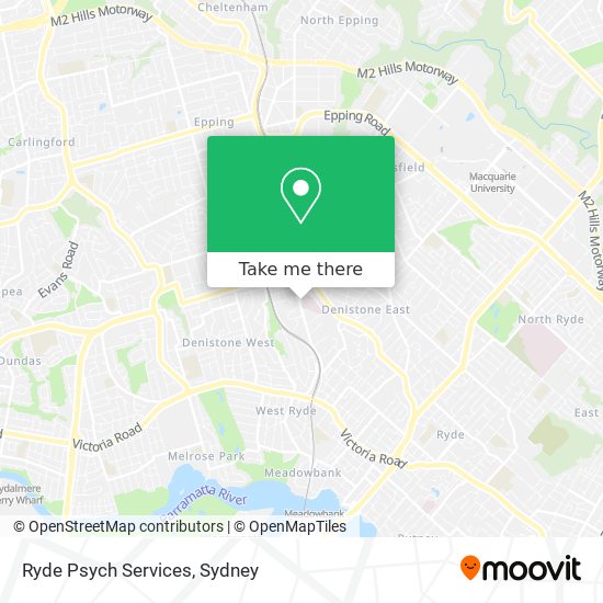 Ryde Psych Services map