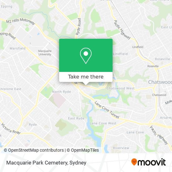 Mapa Macquarie Park Cemetery