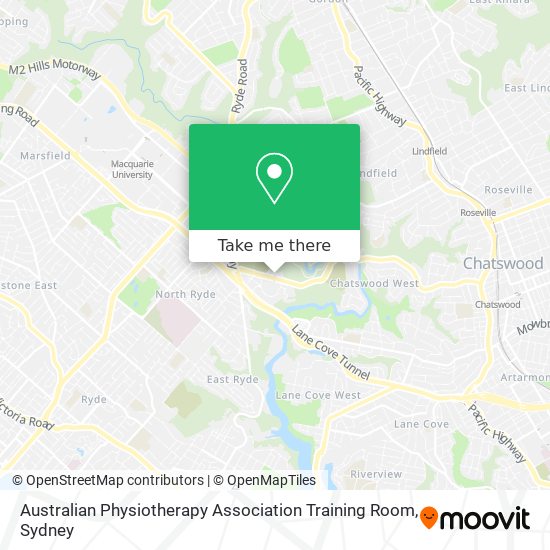 Australian Physiotherapy Association Training Room map
