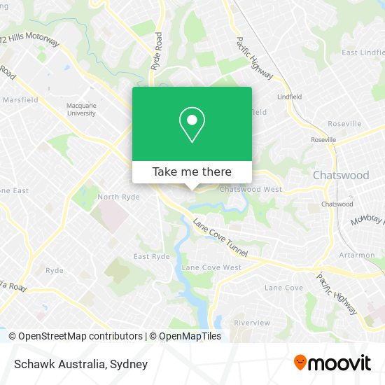 Mapa Schawk Australia