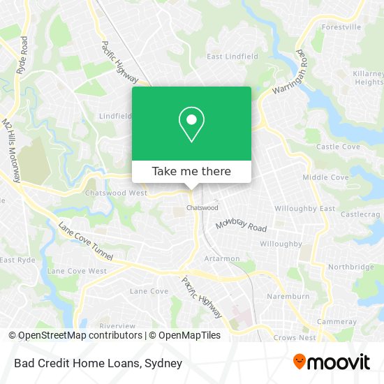 Bad Credit Home Loans map