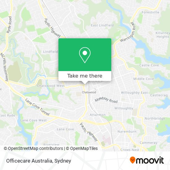 Officecare Australia map