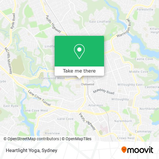 Heartlight Yoga map