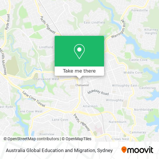 Mapa Australia Global Education and Migration