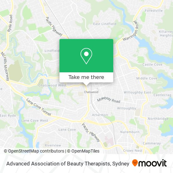 Advanced Association of Beauty Therapists map