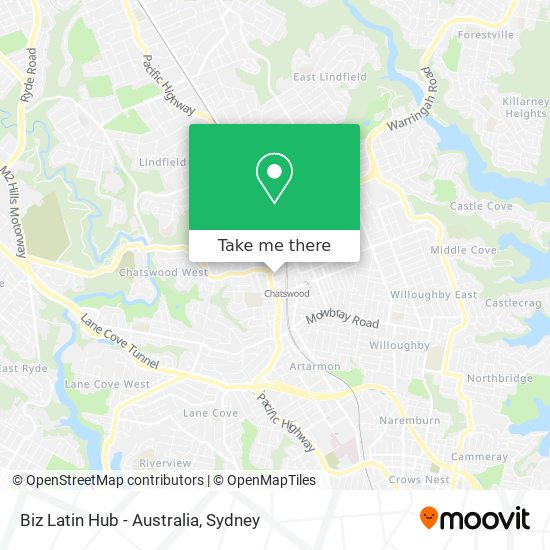 Mapa Biz Latin Hub - Australia