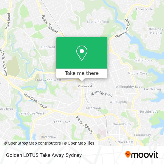 Golden LOTUS Take Away map