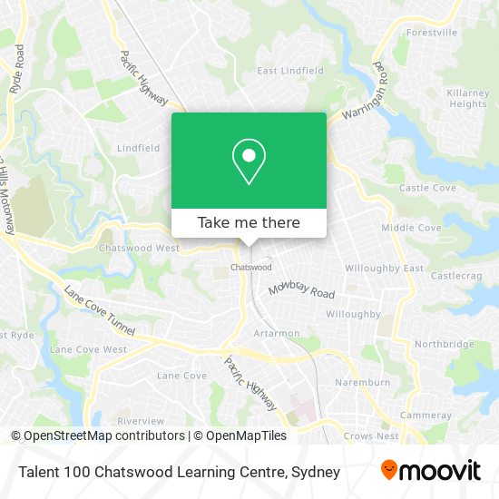 Mapa Talent 100 Chatswood Learning Centre