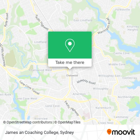 James an Coaching College map