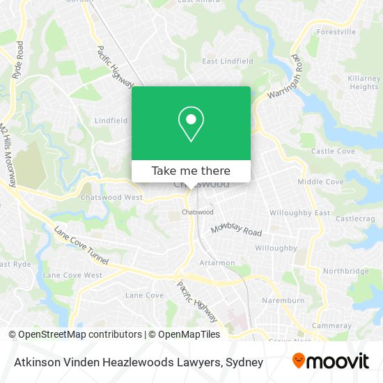 Atkinson Vinden Heazlewoods Lawyers map