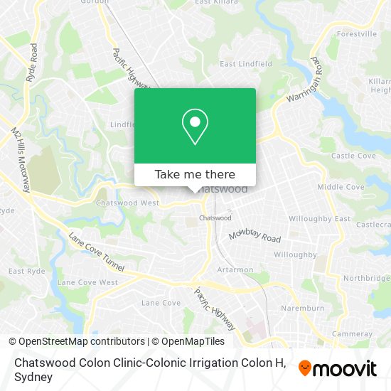 Chatswood Colon Clinic-Colonic Irrigation Colon H map