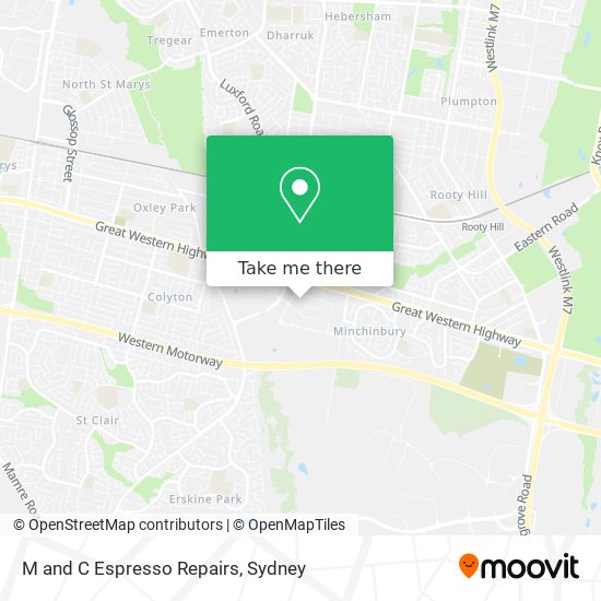 M and C Espresso Repairs map