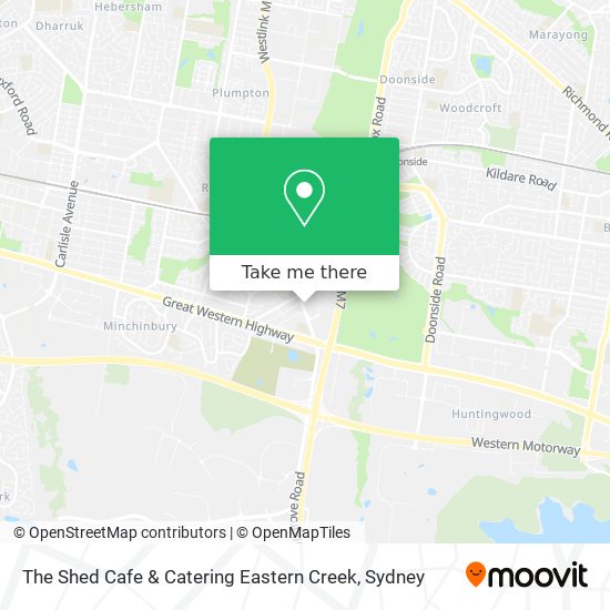 The Shed Cafe & Catering Eastern Creek map