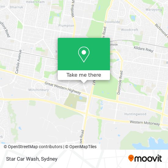 Star Car Wash map