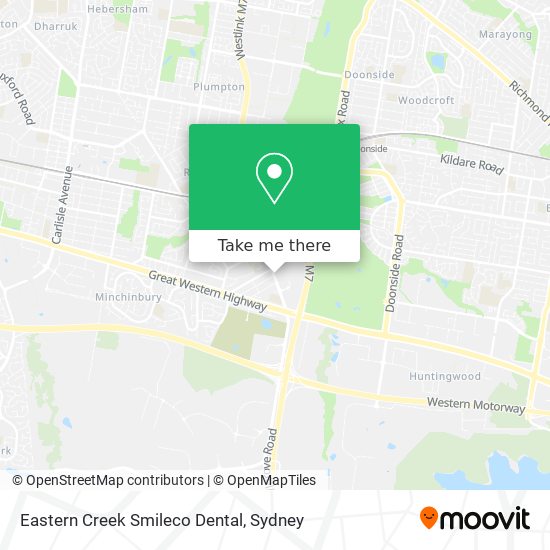 Eastern Creek Smileco Dental map