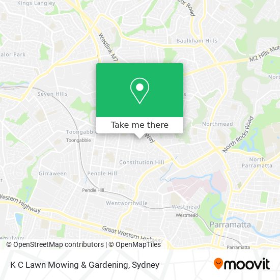 K C Lawn Mowing & Gardening map