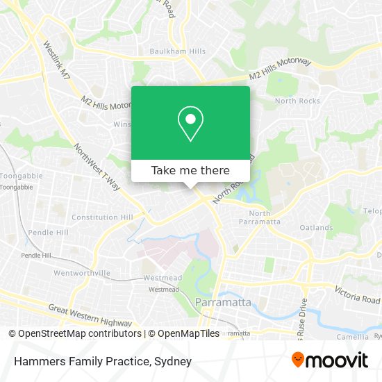 Mapa Hammers Family Practice