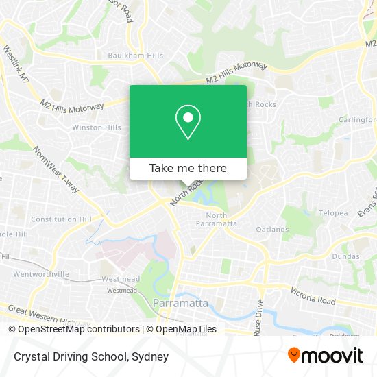 Crystal Driving School map