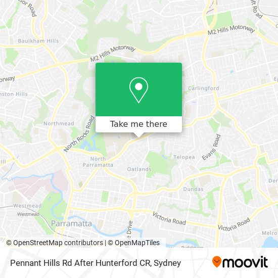 Pennant Hills Rd After Hunterford CR map