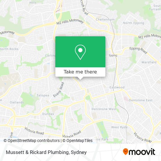 Mapa Mussett & Rickard Plumbing