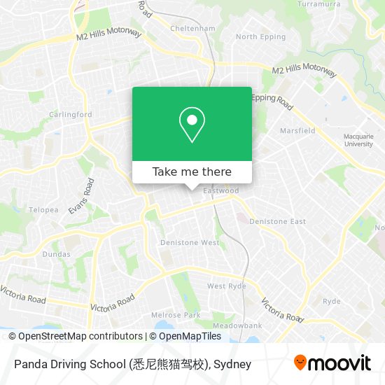 Mapa Panda Driving School (悉尼熊猫驾校)