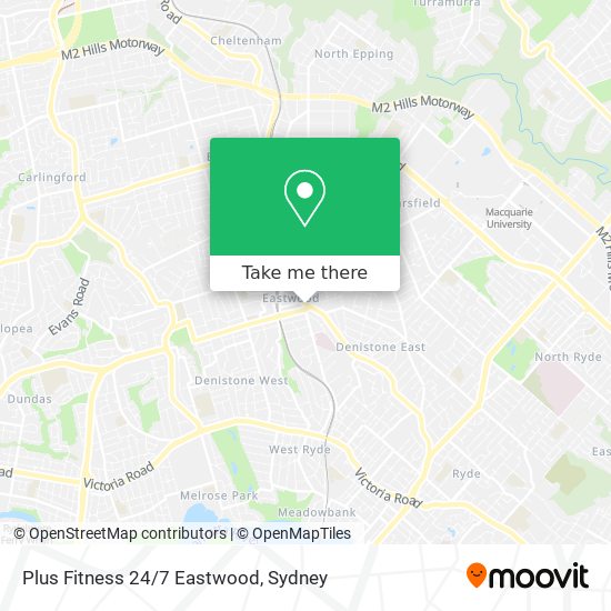 Plus Fitness 24/7 Eastwood map