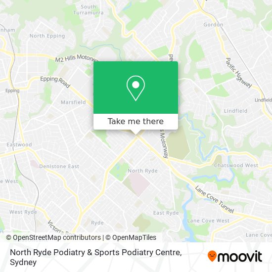 Mapa North Ryde Podiatry & Sports Podiatry Centre