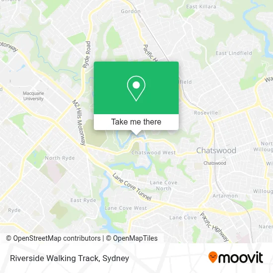 Riverside Walking Track map