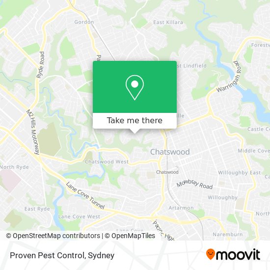 Mapa Proven Pest Control