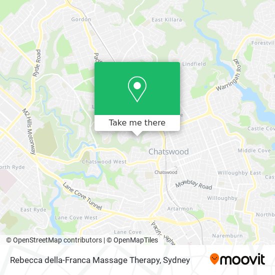 Rebecca della-Franca Massage Therapy map