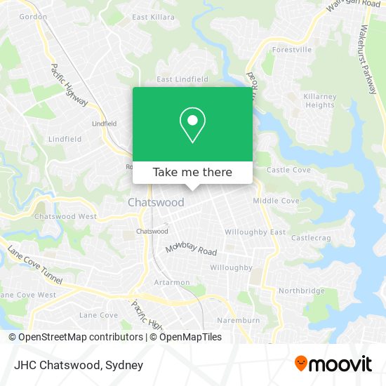 Mapa JHC Chatswood