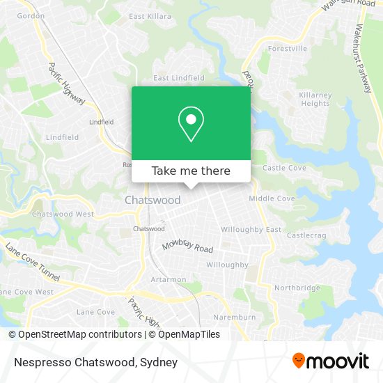 Nespresso Chatswood map