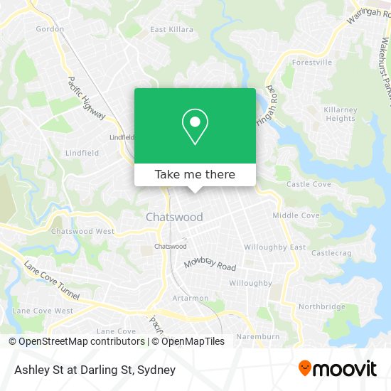 Ashley St at Darling St map