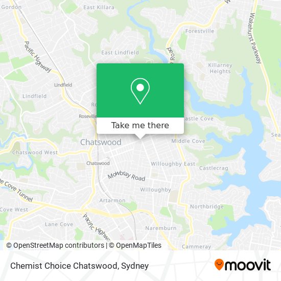 Chemist Choice Chatswood map